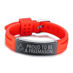 Master Mason Blue Lodge Bracelet - Stainless Steel - Bricks Masons