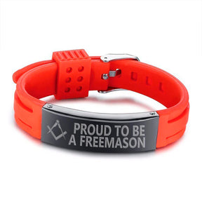 Master Mason Blue Lodge Bracelet - Stainless Steel - Bricks Masons
