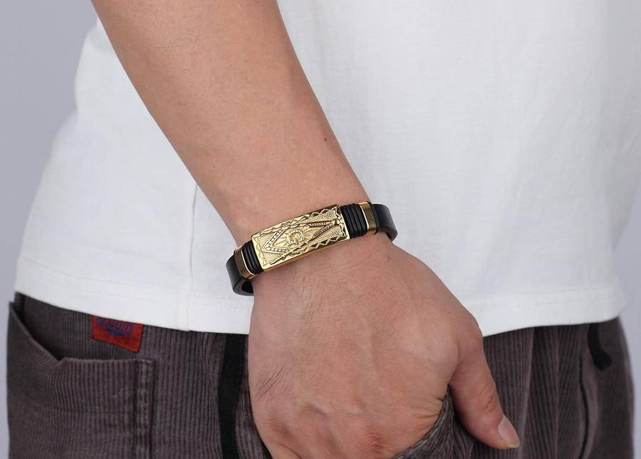 Master Mason Blue Lodge Bracelet - Superior Square & Compass - Bricks Masons