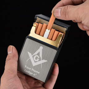 Master Mason Blue Lodge Cigarette Case - Various Colors - Bricks Masons