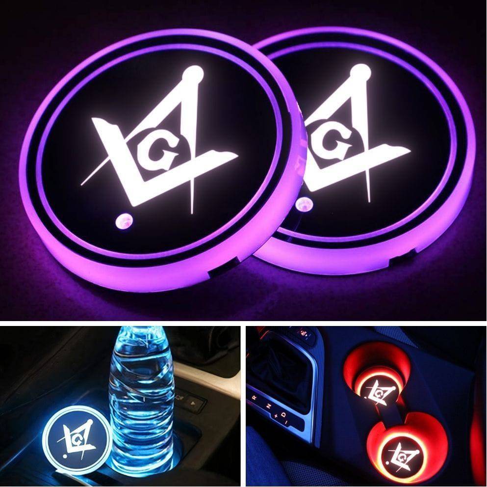 Master Mason Blue Lodge Cup Holder - Various LED Colors - Bricks Masons