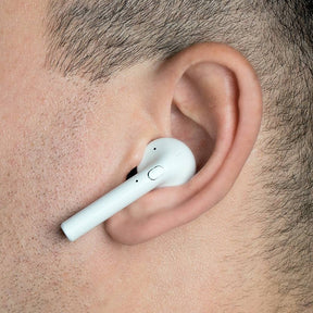 Master Mason Blue Lodge Earbud - White with Square & Compass - Bricks Masons