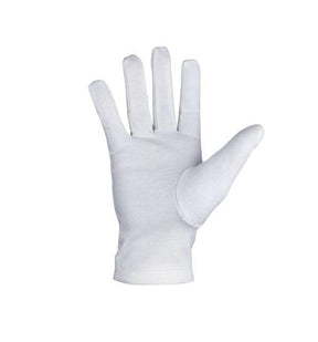 Master Mason Blue Lodge Gloves - White Cotton Machine Embroidery - Bricks Masons