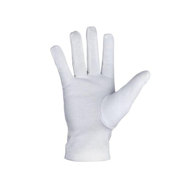 Master Mason Blue Lodge Gloves - White Cotton with Gold Square & Compass - Bricks Masons