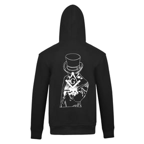 Master Mason Blue Lodge Hoodie - Polar Fleece Square & Compass With G - Bricks Masons