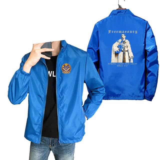 Master Mason Blue Lodge Jacket - MAKING GOOD MAN GREAT Square & Compass (Multiple Colors) - Bricks Masons