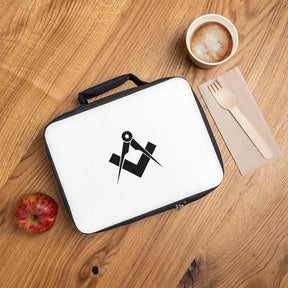 Master Mason Blue Lodge Lunch Bag - White with Square & Compass - Bricks Masons