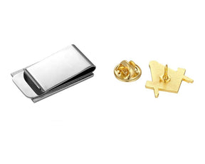 Master Mason Blue Lodge Money Clip - Gold & blue - Bricks Masons