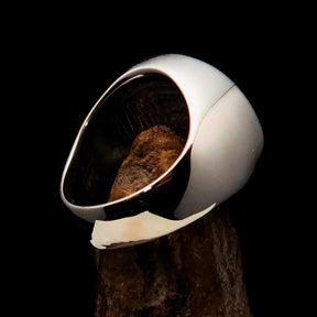 Master Mason Blue Lodge Ring - Blue Sterling Silver With Skull Square and Compass - Bricks Masons