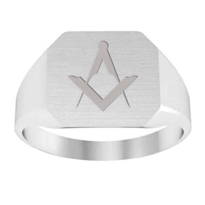 Master Mason Blue Lodge Ring - Sterling Silver - Bricks Masons