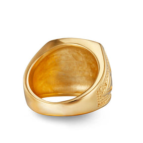 Master Mason Blue Lodge Ring - Zirconia in Gold - Bricks Masons