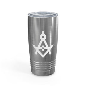 Master Mason Blue Lodge Ringneck Tumbler - Various Colors Square & Compass G - Bricks Masons