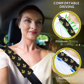 Master Mason Blue Lodge Seatbelt Cover - White & Gold - Bricks Masons