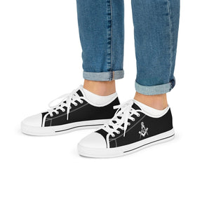 Master Mason Blue Lodge Sneaker - Square & Compass G Low-Top - Bricks Masons