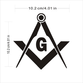 Master Mason Blue Lodge Sticker Decal - Square Compass Car - Bricks Masons