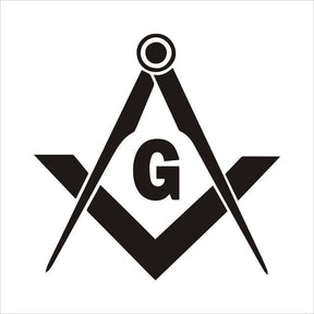 Master Mason Blue Lodge Sticker Decal - Square Compass Car - Bricks Masons