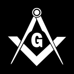 Master Mason Blue Lodge Sticker Decal - Square Compass Car - Bricks Masons