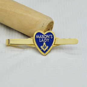 Master Mason Blue Lodge Tie Bar - MASON'S LADY Square and Compass G - Bricks Masons