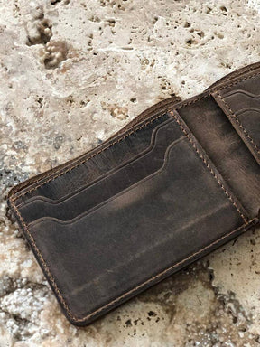 Master Mason Blue Lodge Wallet - Handmade Leather - Bricks Masons