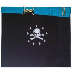 Master Mason Memphis Misraim Apron - Thin Maroon Lining - Bricks Masons