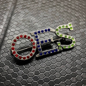 OES Brooch - Rhinestone - Bricks Masons