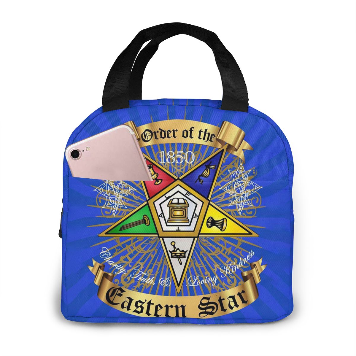 OES Lunch Bag - Colorful Portable Insulated  (2 pieces) - Bricks Masons