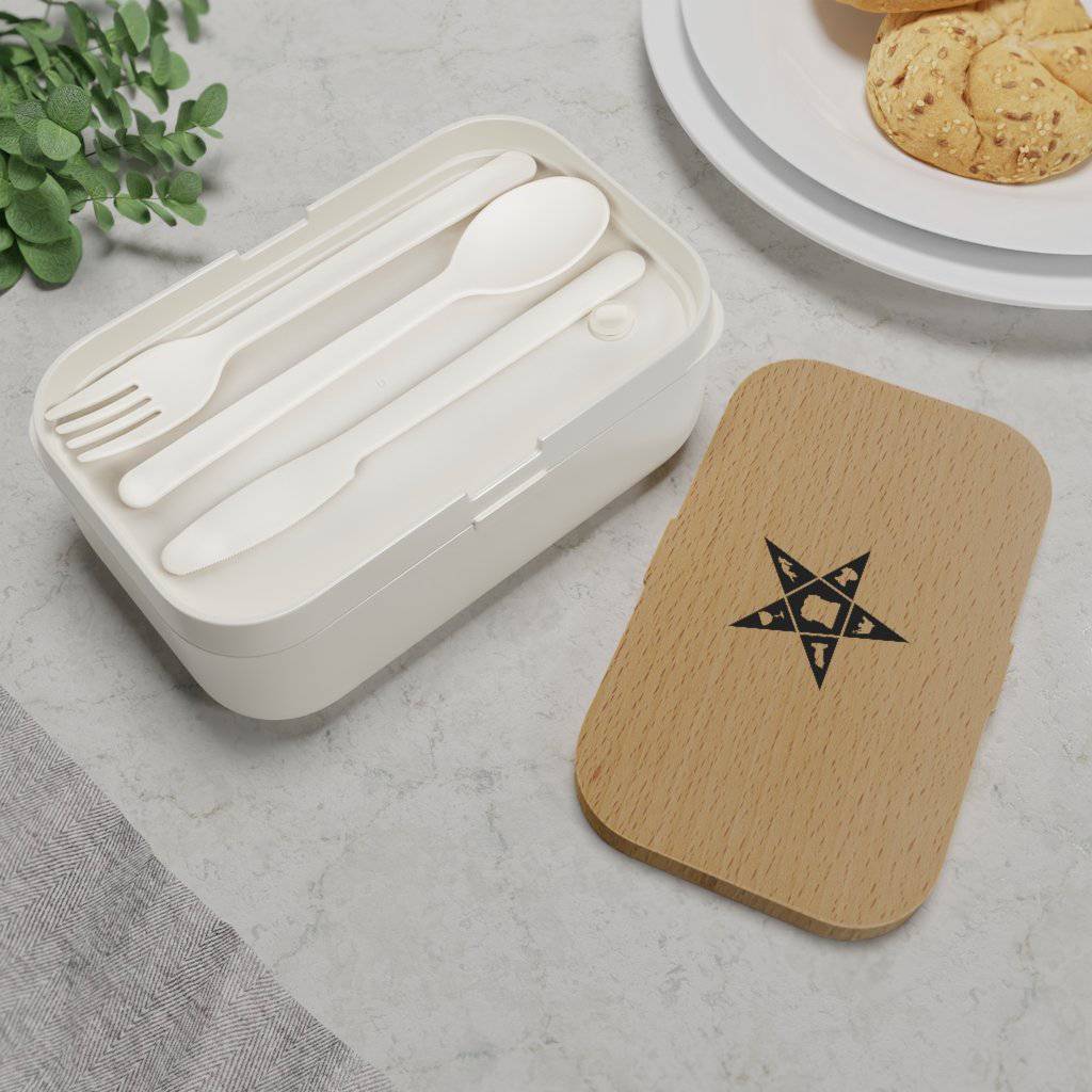 OES Lunch Box - Wooden Lid - Bricks Masons