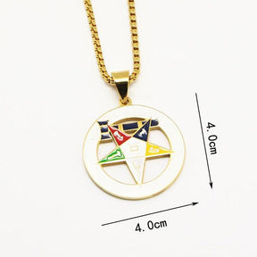 OES Necklace - Gold Color - Bricks Masons