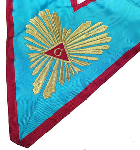 Officer Memphis Misraim French Regulation Collar - Sky Blue Moire - Bricks Masons