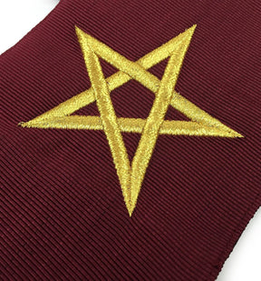 Officers Scottish Rite Officer Apron Set - Leather Made Embroidery - Bricks Masons