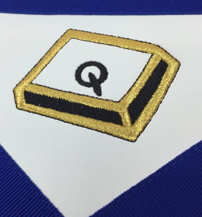Officers Scottish Rite Officer Apron Set - Leather Made Embroidery - Bricks Masons
