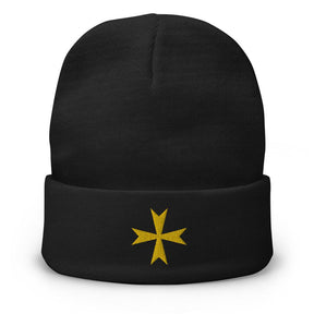 Order Of Malta Beanie - Golden Embroidery - Bricks Masons