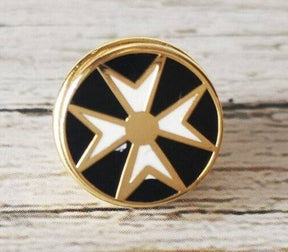 Order Of Malta Lapel Pin - Red Cross - Bricks Masons