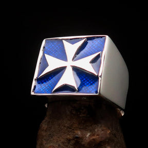 Order of Malta Ring - Blue Cross Sterling Silver