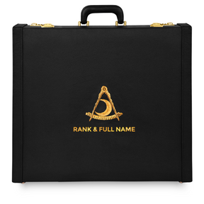 Past District Deputy Grand Master Blue Lodge Apron Case -  Hand Embroidery Personalization Various Sizes & Materials - Bricks Masons