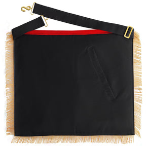 Past High Priest Royal Arch Chapter Apron - Red Velvet with Side Tabs - Bricks Masons