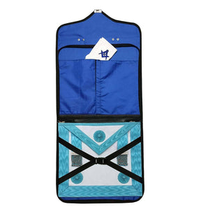 Past Master Blue Lodge Apron Case - Black Leather with Yellow Acacia Leafs MM, WM, Provincial - Bricks Masons
