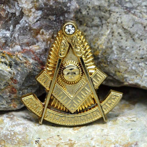 Past Master Blue Lodge Lapel Pin - Quadrant 2.5cm - Bricks Masons