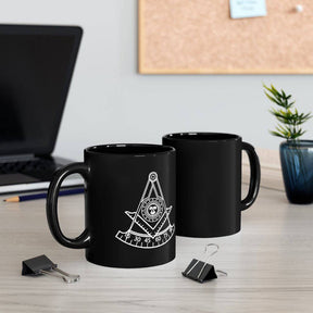 Past Master Blue Lodge Mug - 11oz Black - Bricks Masons