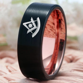 Past Master Blue Lodge Ring - Black - Bricks Masons