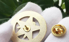 Past Patron OES Lapel Pin - 1.2" Blue - Bricks Masons