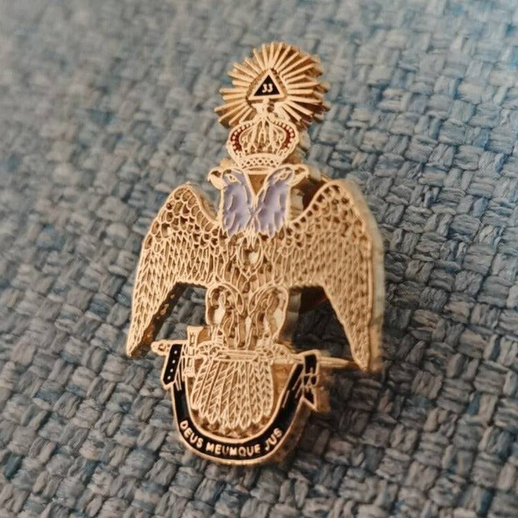 33rd Degree Scottish Rite Brooch - Lapel Pin badge