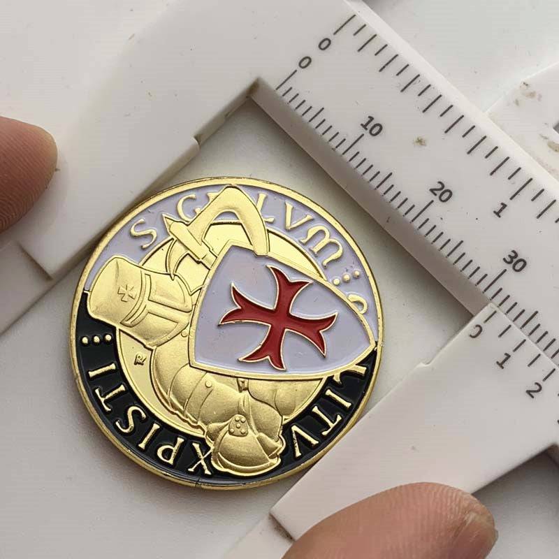 Knights Templar Commandery Coin - Souvenir Gold Plated Commemorative