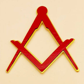 Master Mason Blue Lodge Car Emblem - Square and Compass Medallion