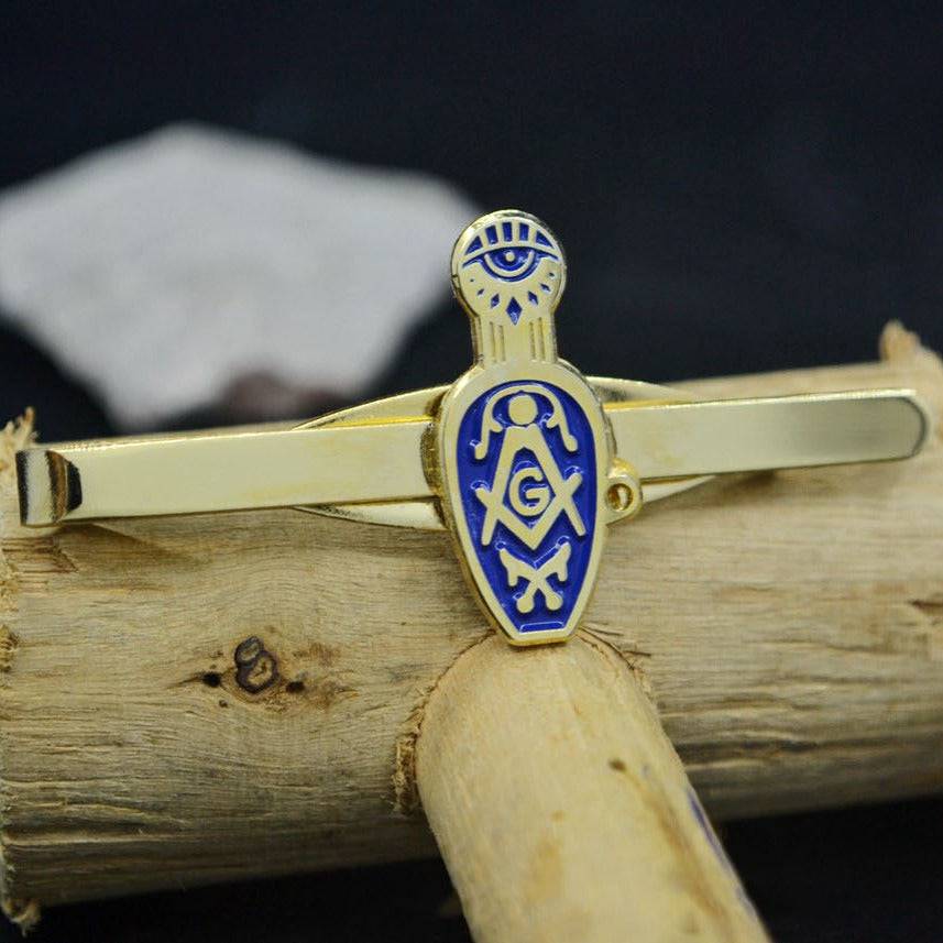 Master Mason Blue Lodge Tie Bar - Golden Slipper