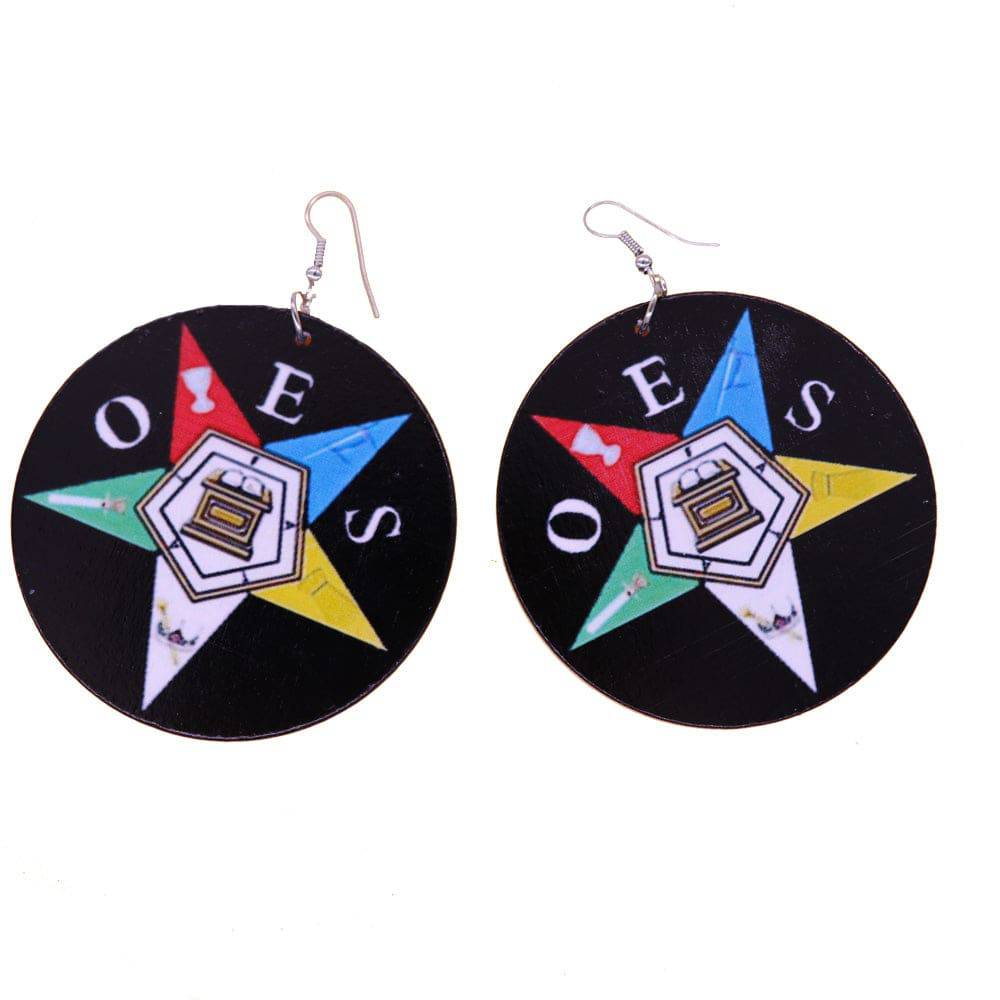 OES Earring - Painted Natural Wood