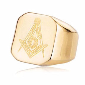 Master Mason Blue Lodge Ring - Casted Square & Compass [Multiple Colors]