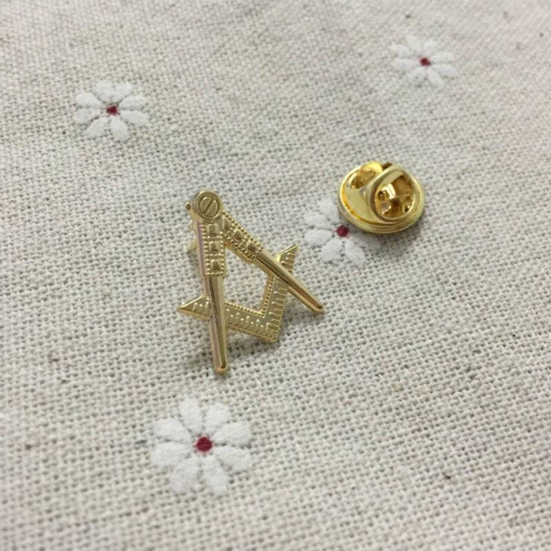 Master Mason Blue Lodge Lapel Pin - Compass And Square Hollow Out