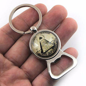 Masonic Keychain - ANNUIT COEPTIS With Bottle Opener