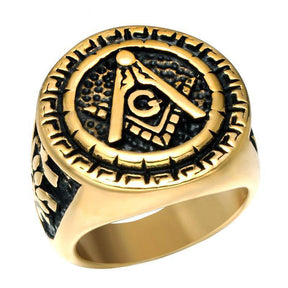 16th Degree Scottish Rite Ring - Round Rose Croix [Multiple Colors]